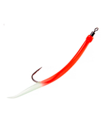 Крючок HIGASHI оснащенный кембриком Gummi Makk #6/0 (set-3pcs) #01 Red; 3 шт