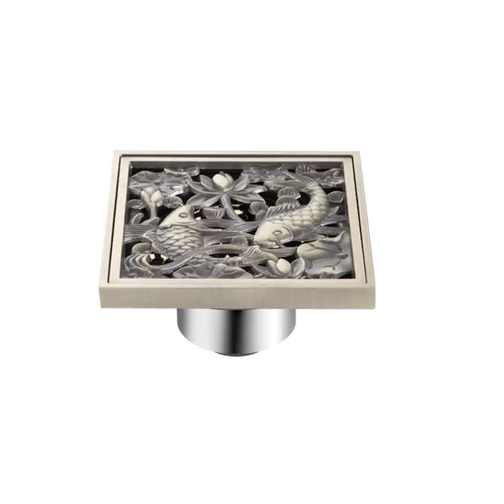 Трап для душа Gappo G81002-4, 100 x 100 мм, бронза
