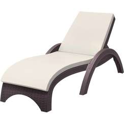 Шезлонг с матрасом Fiji коричневый