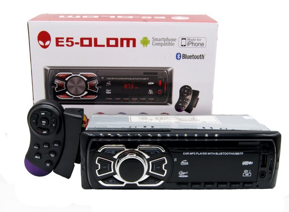 Автомагнитола E5-OLOM JSD-1408, Bluetooth+мультируль , usb, micro, aux, fm, пульт