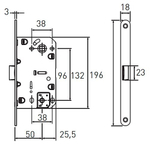 Замок с магнитной защелкой ARCHIE LM 5212 OL AB/ACF под завертку бронз/коф