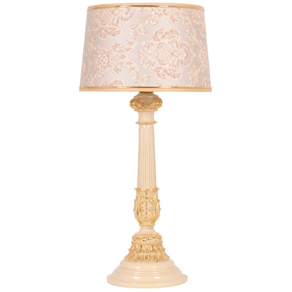 Настольная лампа Колонна Испанская Айвори Тюссо Vatican (Ватикан) Крем