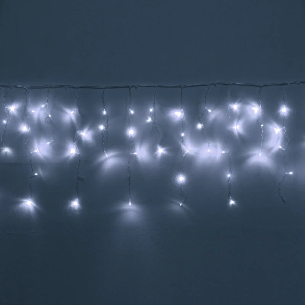 Гирлянда для дома БАХРОМА «Мерцание Premium» ш3м* в0,3/0,5 м 120 ламп LED, прозрачн.провод, 1реж,, IP-40, Белый (возможность соединения)