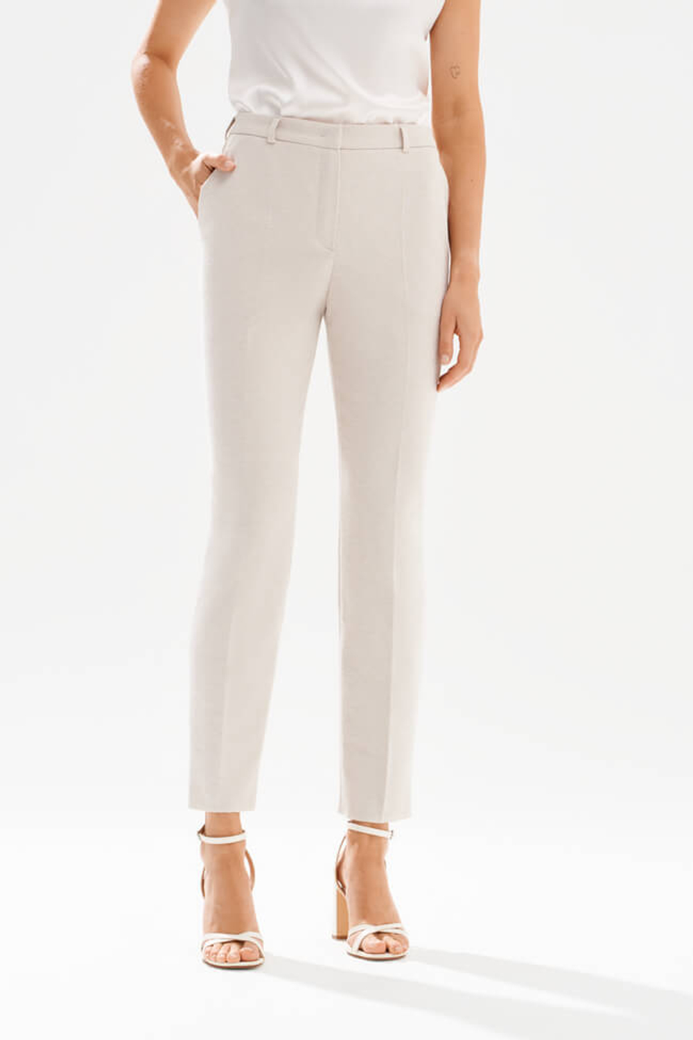 31237 Брюки женские (бежевый меланж)