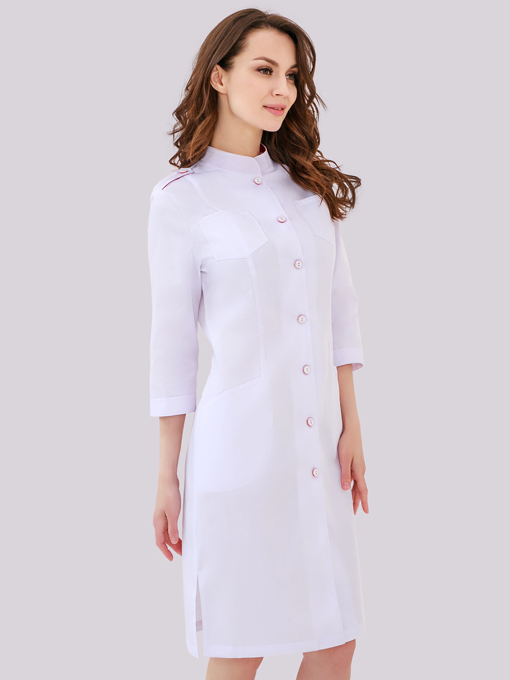 Женский медицинский халат длинный Медис Х-224 а3/4 сатори 0