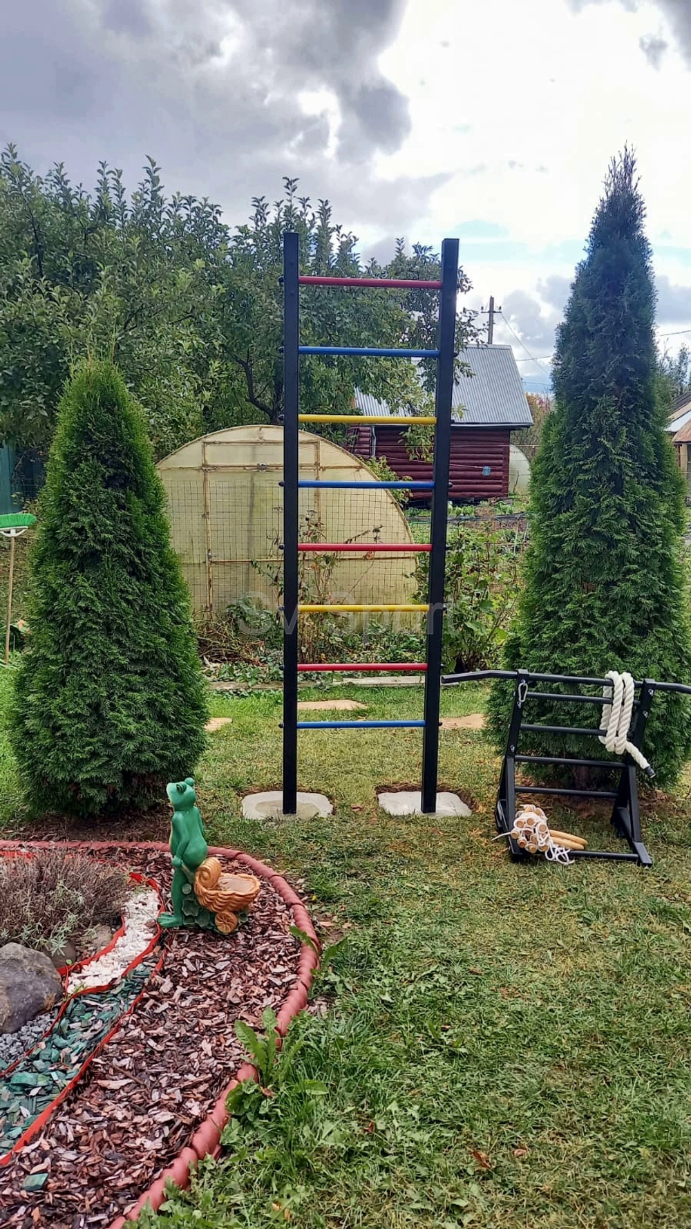 Монтаж уличной шведской стенки Sv Sport (2 вертикальных столба)