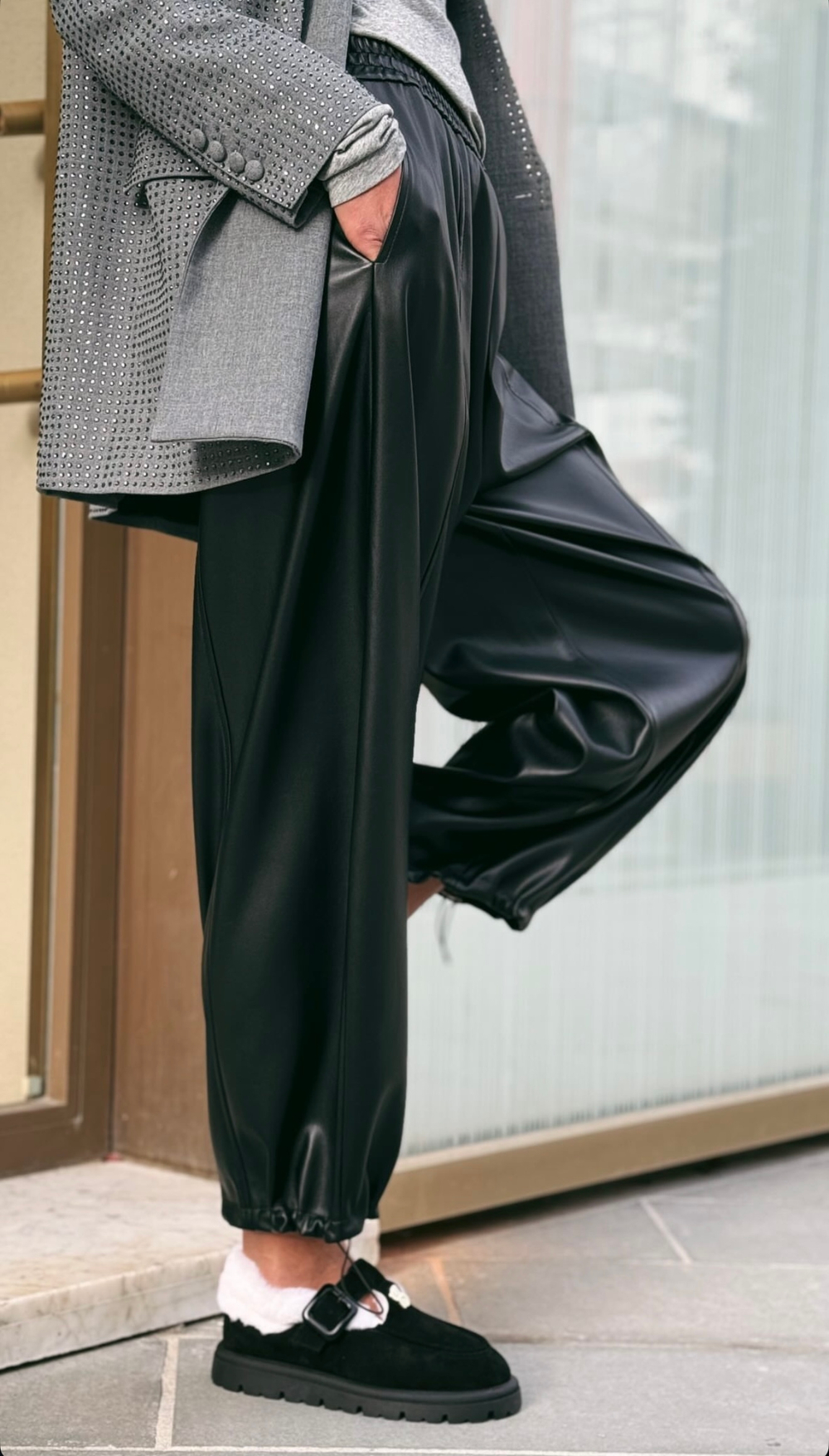 Зимние лоферы из натуральной замши