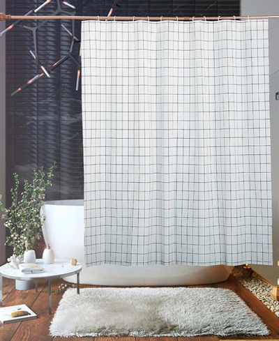 Штора для ванной полиэстер 180*180"Голди»(белые)