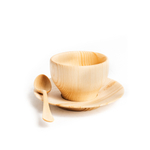 Деревянная пара для чая и ложка из древесины сибирского кедра. NC17