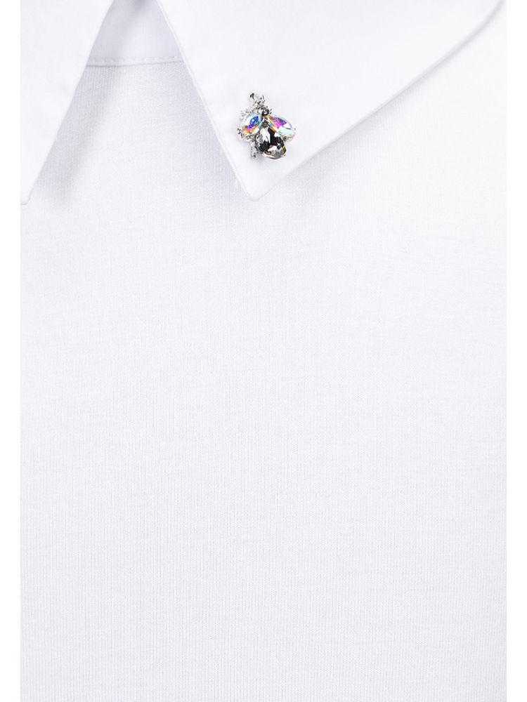 Школьная белая блузка-обманка AMADEO, короткий рукав