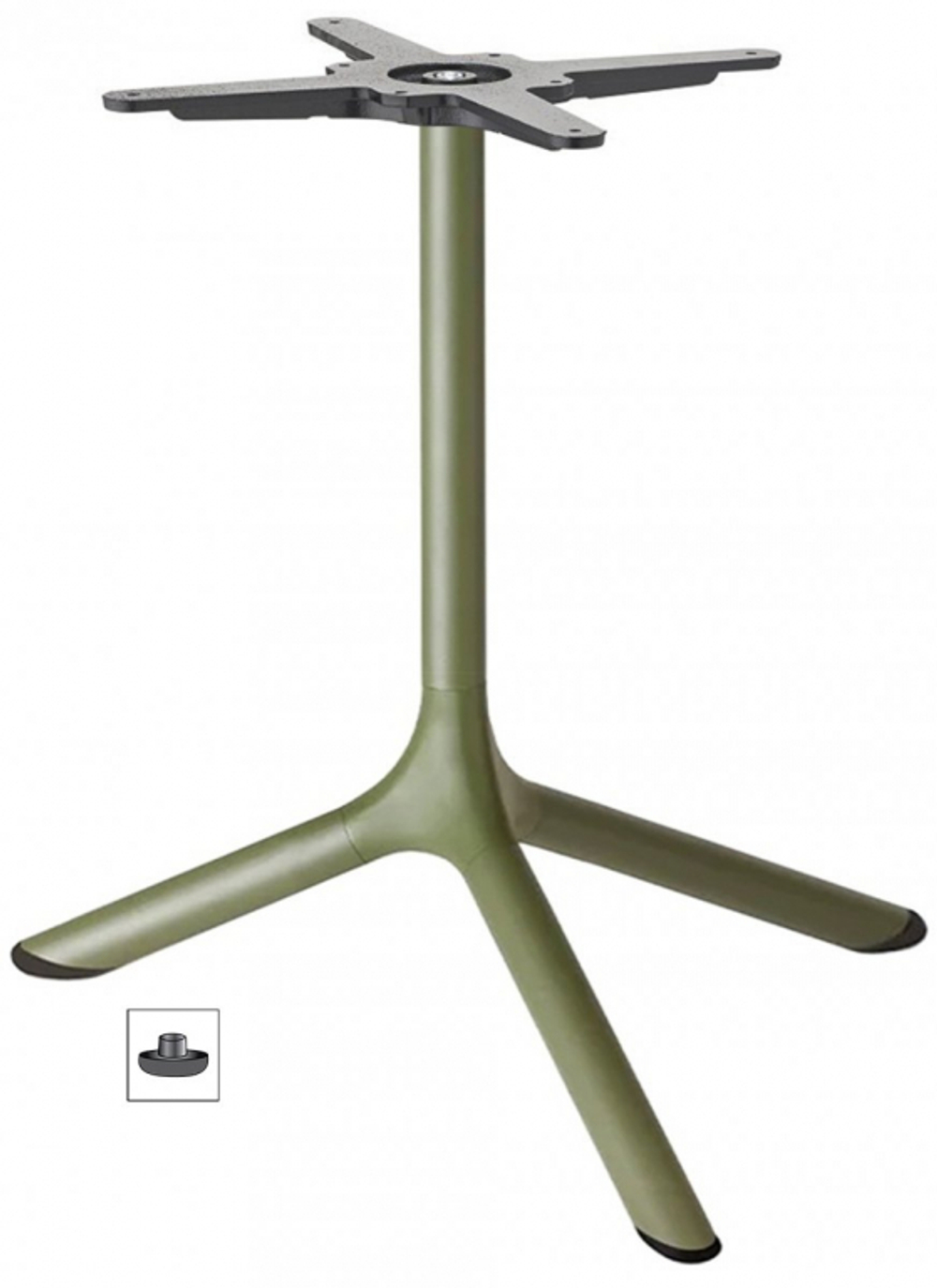 Столик ламинированный кофейный Scab Design Tripe, оливковый, каменный