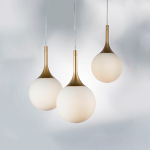 813012 Подвес GLOBO 1х40W E14 золото/белый