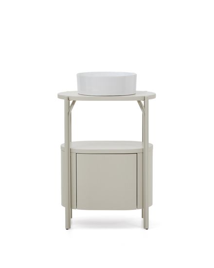 Тумба для ванной Arely из стали и белого лака 60 x 40 см