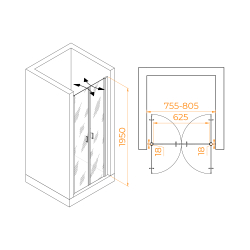 Душевая дверь RGW PA-104B (800)