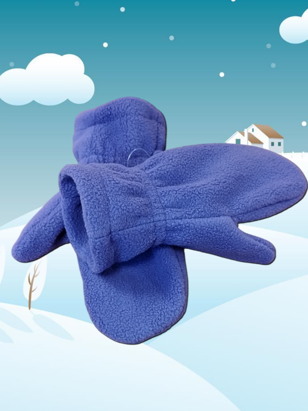 5005 Варежки детские флисовые фиолетовый (14)