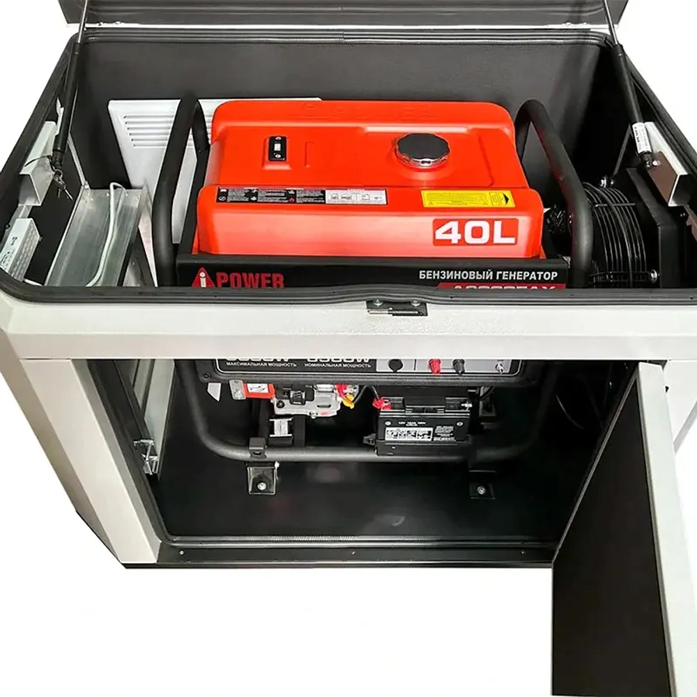 A-iPower A13000EAX бензиновый генератор в зимнем кожухе 1700SS RAL 7035 с блоком АВР 400В/100А (8 pin) 129121/29111