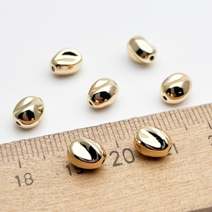 Бусина, цвет золото, размер 7,7*5,8 мм, цена за 1 шт