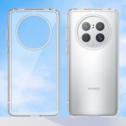 Прозрачный двухкомпонентный чехол для смартфона Huawei Mate 50 Pro, мягкий отклик кнопок