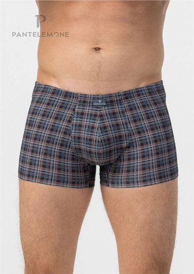 Трусы мужские боксеры Pantelemone PMH-1443, клетка коричневая