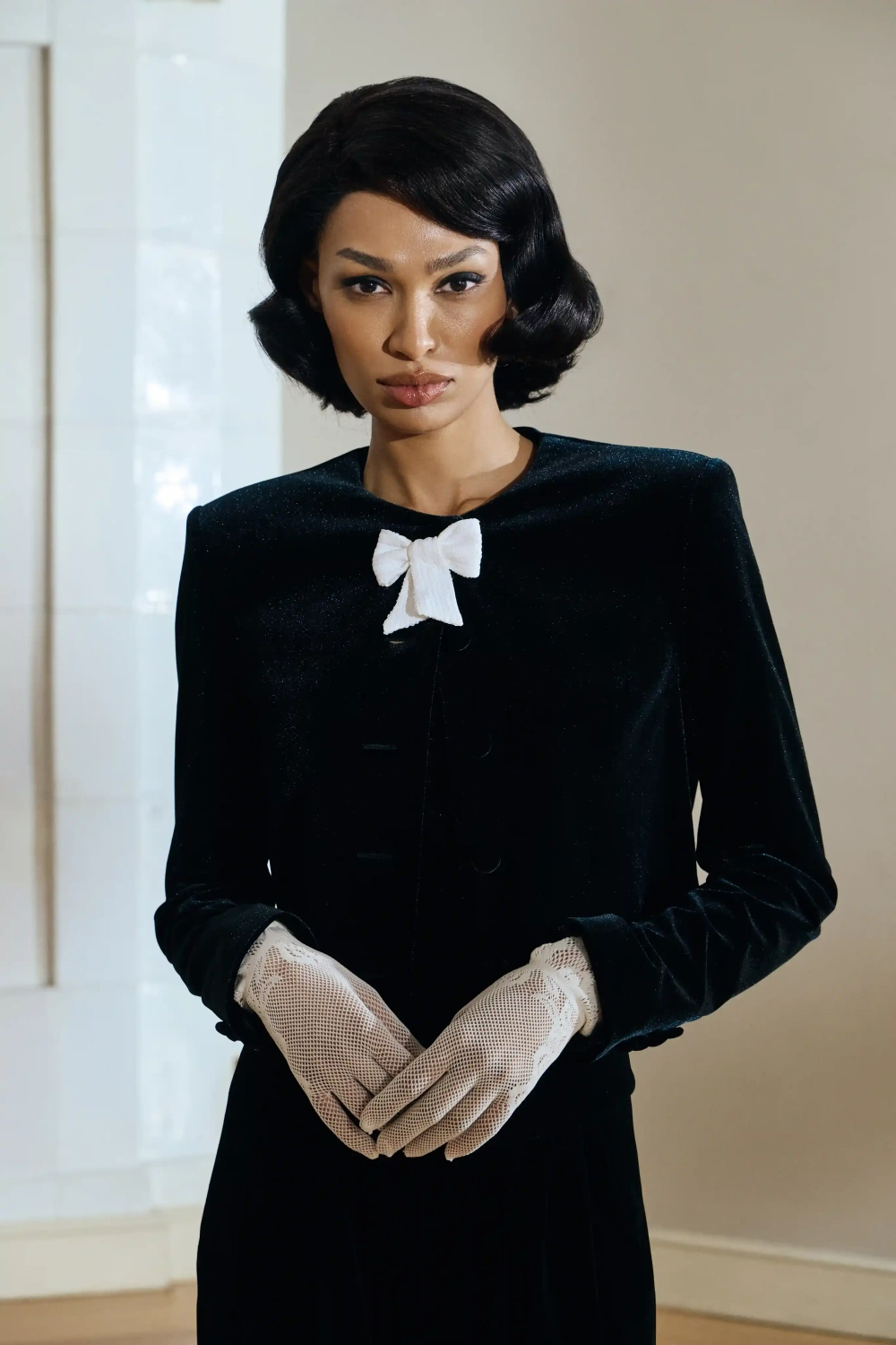 Naomi, брюки из черного бархата