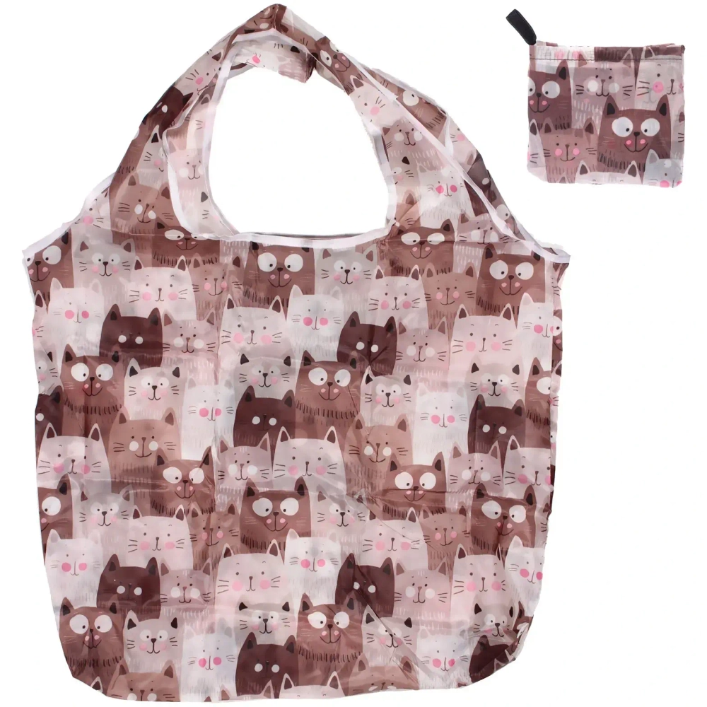 Сумка - шоппер «ИДЕЯДОМА», принт котики,65*46см/нагрузка до 10кг (инд. пакет истикер)