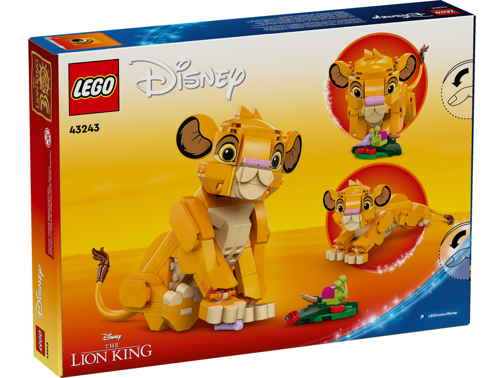 Конструктор Лего Дисней Король Лев Симба 43243 | LEGO Disney Simba the Lion King Cub | сборная фигурка 222 детали 6+