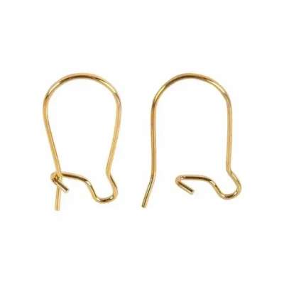 Швензы/Заготовки для серёжек с французскими застёжками, 15 мм, золото