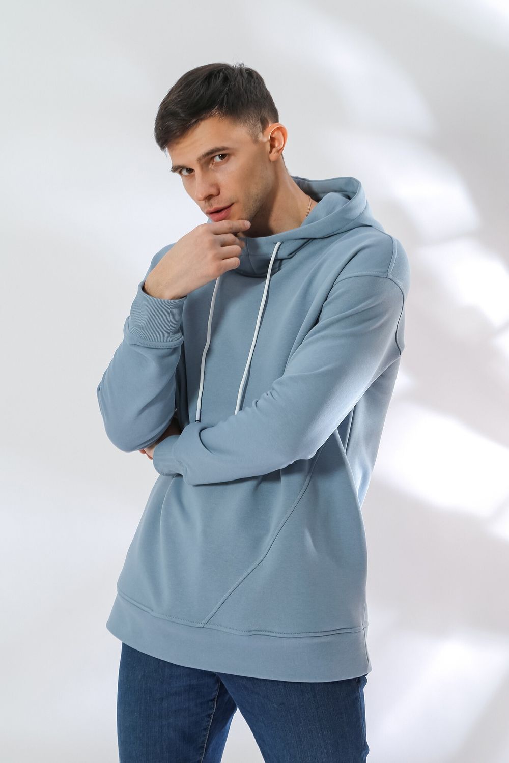 Толстовка мужская Трек-4 Виотекс СЕРО-ГОЛУБОЙ