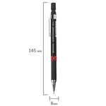 Карандаш механический 0,5 мм, BRAUBERG "Ring", ластик, корпус черный, детали ассорти, 181418