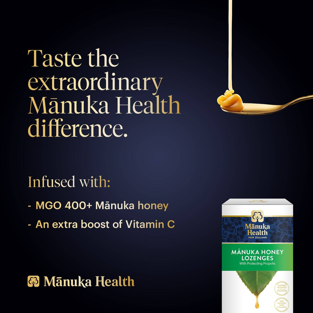 Manuka Health, Леденцы с медом Manuka, прополис, 15 леденцов