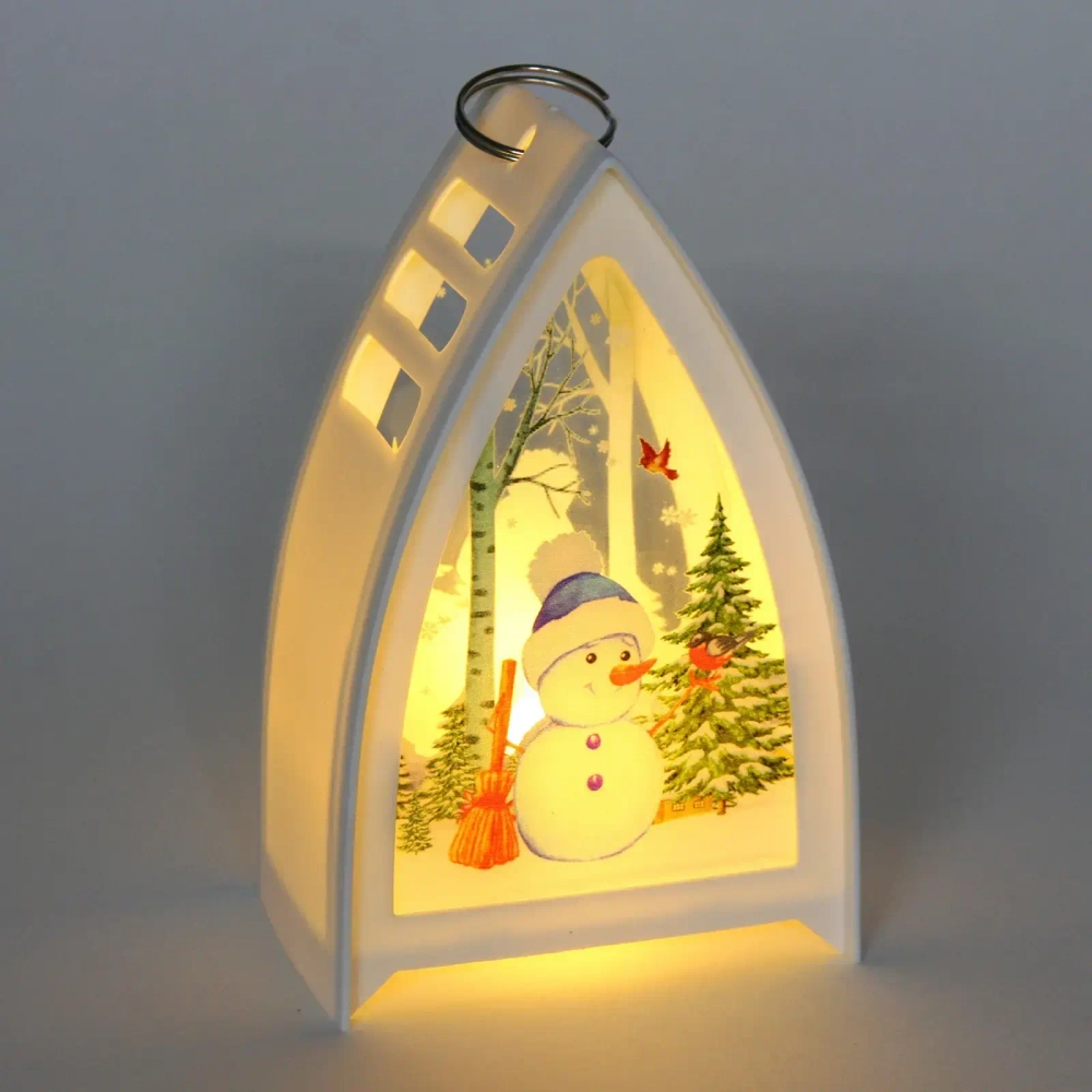 Сувенир с подсветкой «Зимняя история» 9,5*14,5 см, Белый