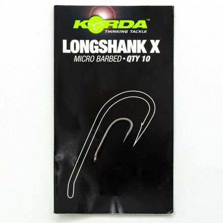 KORDA Крючок Long Shank-X №6 с бородкой 10шт