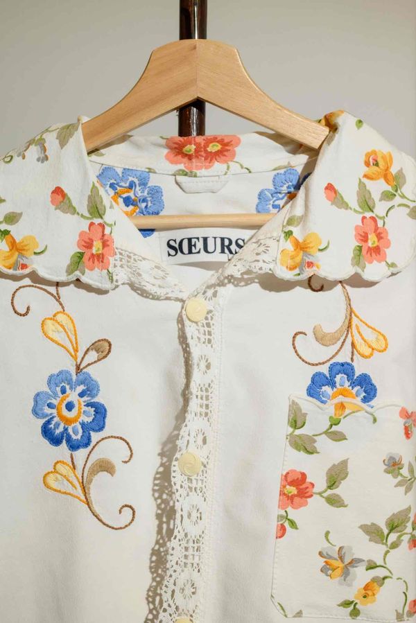 Рубашка Purple Flowers Shirt white - фото 6