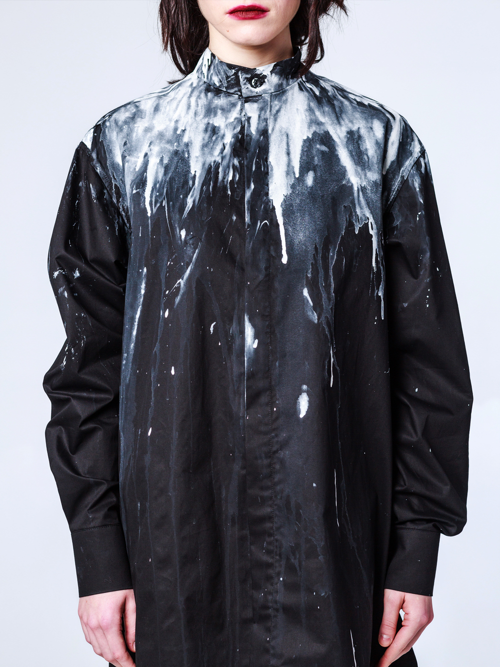 Рубашка "Черномор" с окрашиванием. Черно-белая