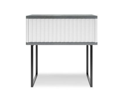 Тумба прикроватная на ножках ROYAL 5001 эко (Металл Бруклин-Черный)