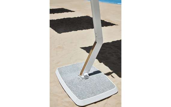 Зонт профессиональный Wing 3х3 м, тик, тортора. База и светильник в комплекте