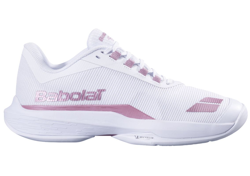 Женские Кроссовки теннисные Babolat Jet Tere 2 All Court - white/gold pink