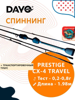 Спиннинг для рыбалки Dayo PRESTIGE CX-4 Travel 1,98 м, 0,2-0,8 гр
