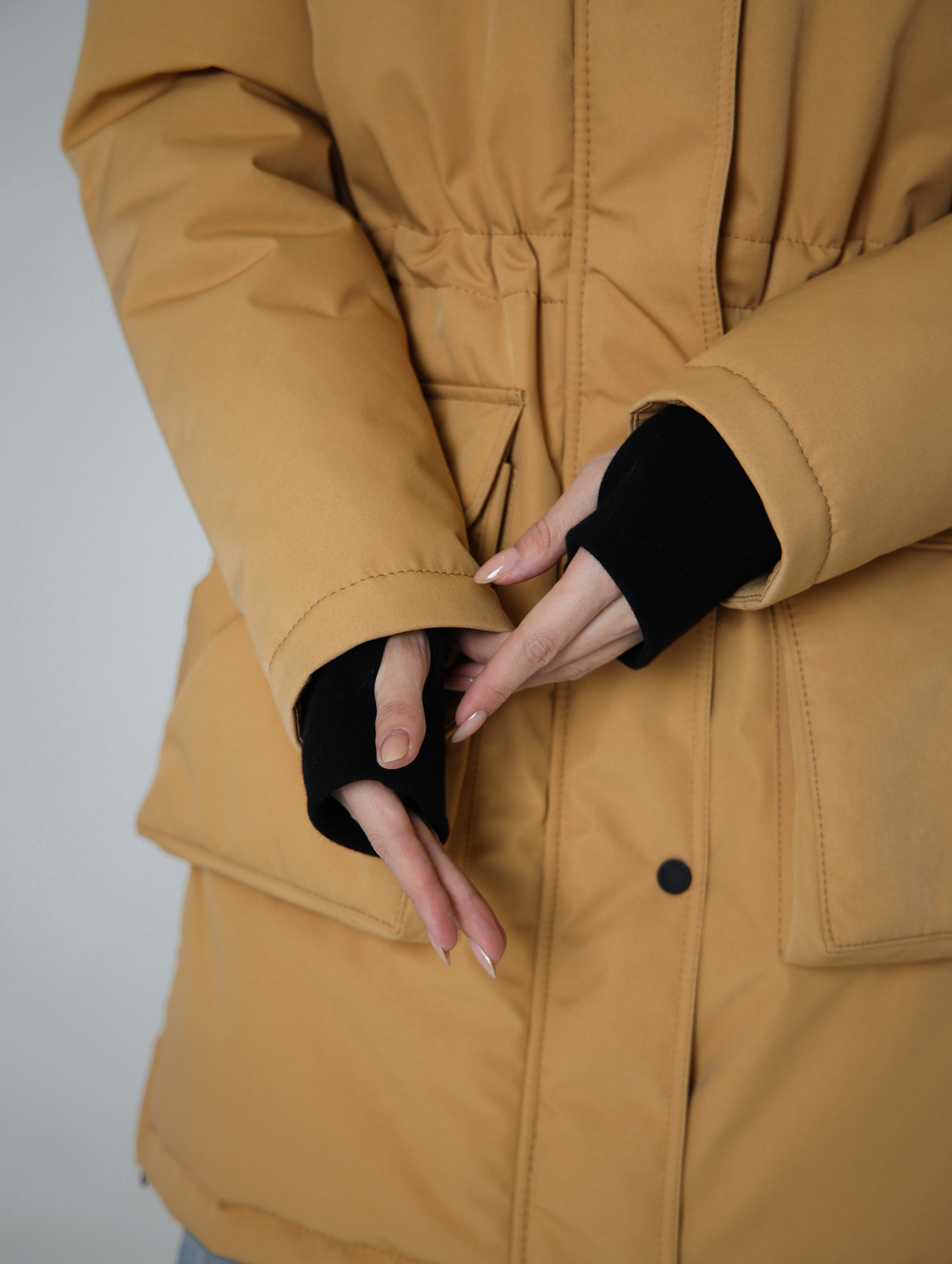 Парка женская зимняя куртка город горький золото