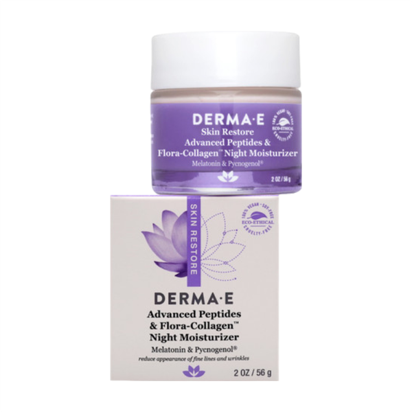 Advanced Peptides & Flora-Collagen™ Night Moisturizer Ночной Увлажняющий Крем с Пептидами и Коллагеном 56гр (DERMA E)