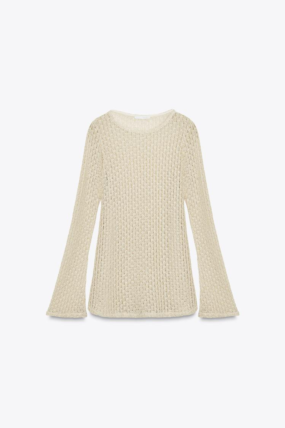 ZARA ТОП-ТУНИКА С МЕТАЛЛИЗИРОВАННОЙ НИТЬЮ, ЗОЛОТИСТЫЙ