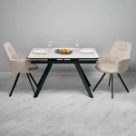 Стул Bradex Home Grant латте шенил на поворотном механизме