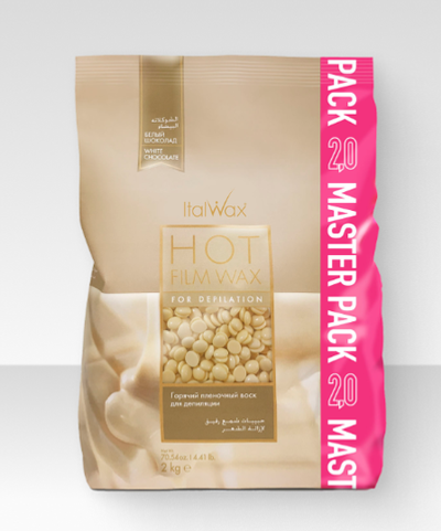 ITALWAX воск пленочный БЕЛЫЙ ШОКОЛАД 2 кг гранулы MASTER PACK + ПОДАРОК
