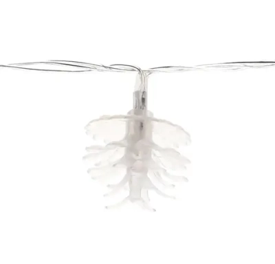 Гирлянда для дома 4,0 м 20 ламп LED с насадками ШИШКА ЛЕСНАЯ, прозрач.пров., авторежим.,IP-20 RG/RB (возможность соединения)