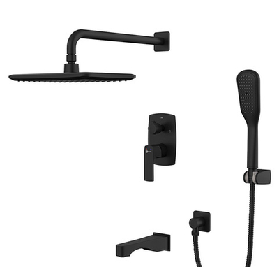 душевая система LEMARK Ursus "Тропический дождь", встраиваемая, черный LM7222BL