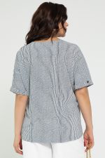 Блуза Миланья (бело-синяя) Б12846-27М LT Collection