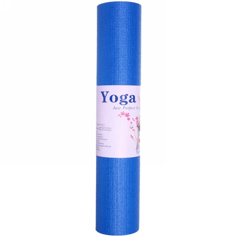 Коврик для йоги 6 мм 61х173 см «Однотонный», синий