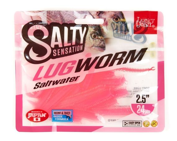 Черви съедоб. искусст. LJ  Salty Sensation LUGWORM 2.5in (06.35)/F05 24шт.