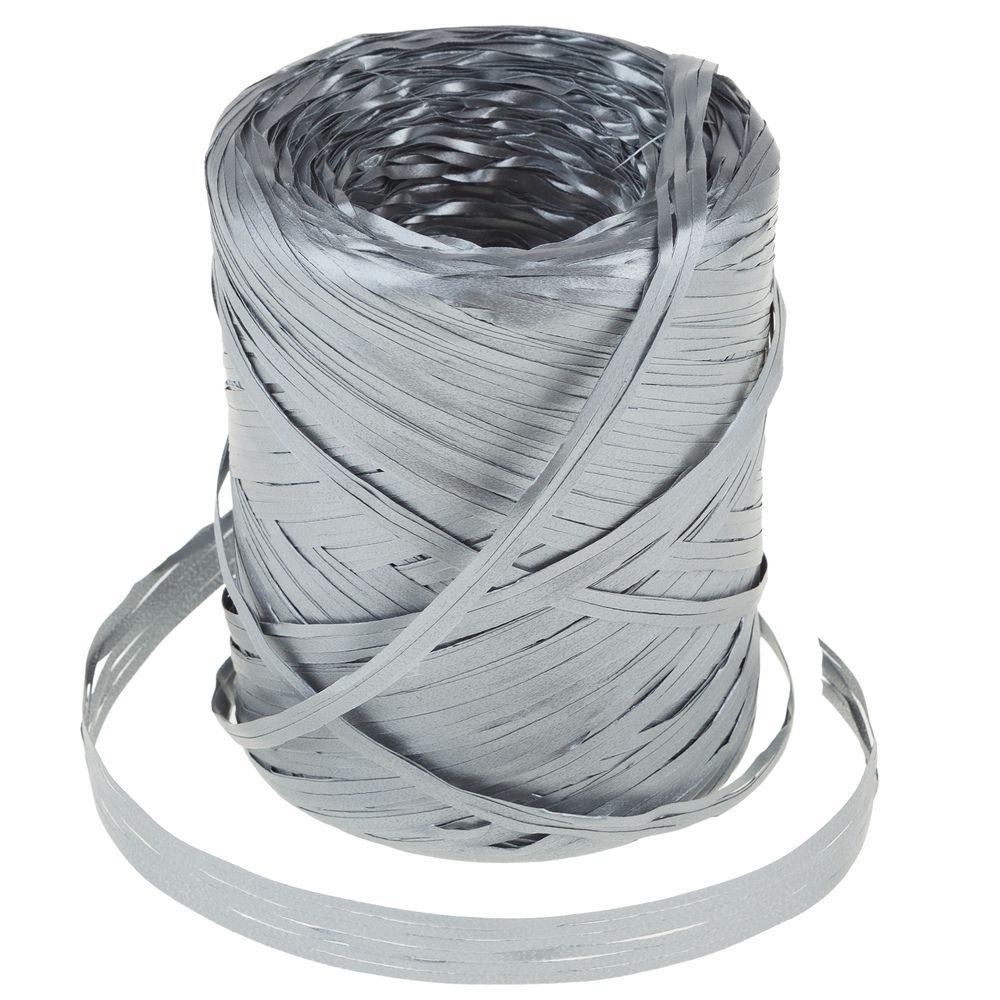 Рафия "Металлизированная" 10ммx200м Серебро