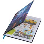 Дневник 1-4 класс 48 л., кожзам (твердая с поролоном), печать, аппликация, ЮНЛАНДИЯ, "Гонки", 107223